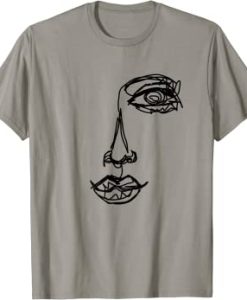 Abstrack One Line Drawing T-Shirt ch
