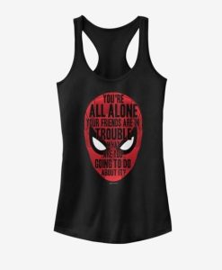 Marvel SpiderMan Face words Tank Top ch