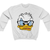 White Long Sleeve Donald Duck Print Sweatshirt ch