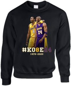 Kobe Bryant Basketball Tribute Los Angeles Number 24 8 Sweatshirt ch