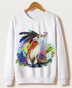The Fox With Butterfly Sweatshirt ch