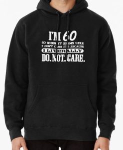 60 Literally Do Not Care Funny 60th Birthday Gift Hoodie ch