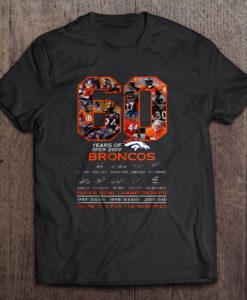 60 Years Of 1959-2019 Broncos tshirt ch