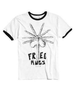 Alien free hugs ringer t shirt ch