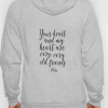 YOUR HEART AND MY HEART (BACK)HOODIE ch