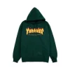 Forest Green Thrasher Flame Logo Hoodie ch
