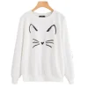 Cat Face Sweatshirt ch