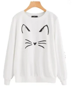 Cat Face Sweatshirt ch