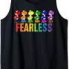 Super Mario Pride Yoshi Fearless Rainbow Line Up Tank Top ch